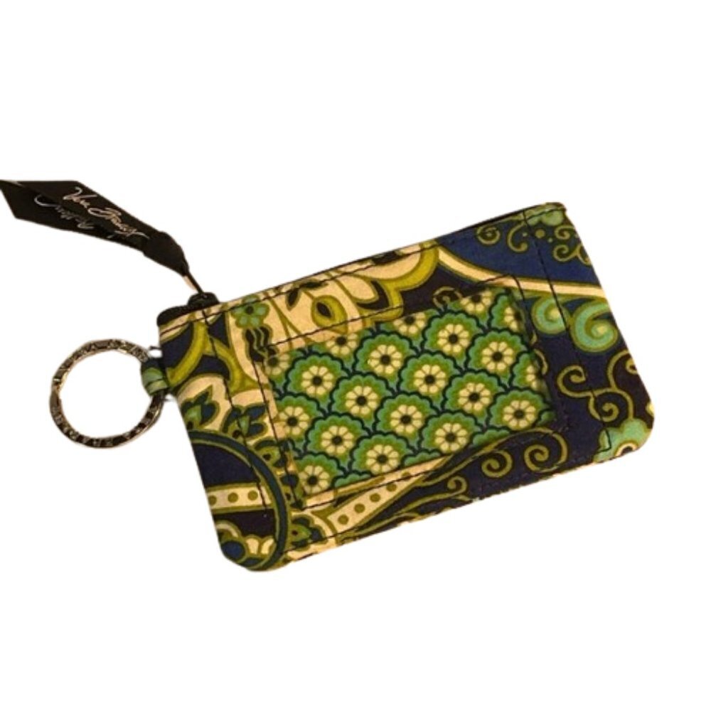 Vera Bradley Rhythm and Blues Small Keychain Wallet ID Pouch